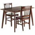 Winsome Wood Shaye Dining Table Set with Slat Back Chairs - 3 Piece 94358